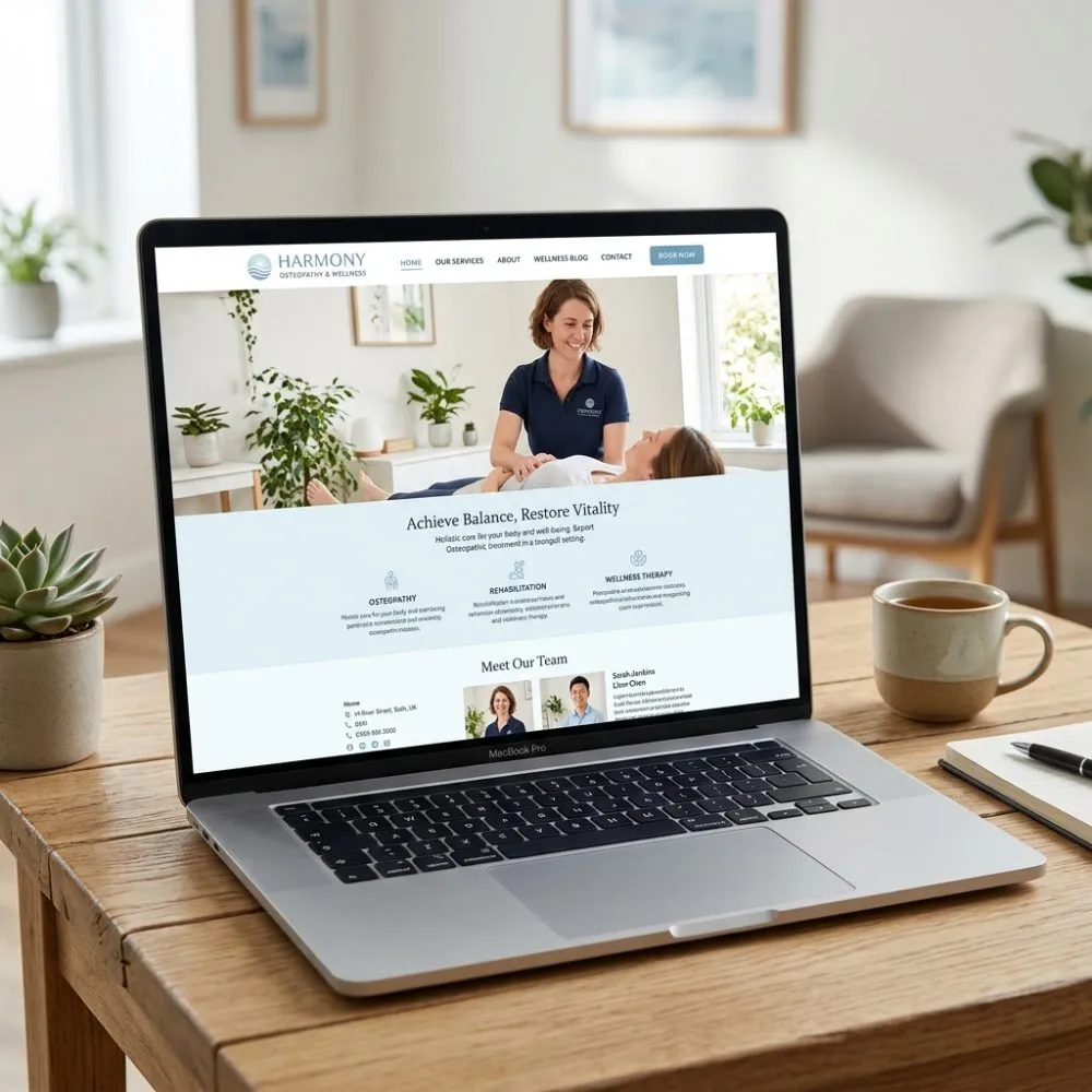 Exemple site ostéopathe créé par HGWEB